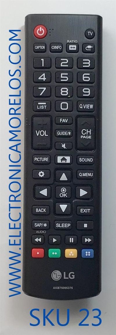 CONTROL REMOTO PARA TV LG ORIGINAL SMART  (NUEVO) / AKB75095376 / MODELOS 43UT640S / 49UT340H  /  49UT347H  / 49UT640S0UA / 50UT340H / 65UT342H / 65UT347H / 50UT340H / 55UT640S0UA / 55UT340H0UA / 65UT640S0UA / 86UT640S0UA / 86UT640S / 75UT640S0UA